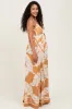 Camel Leaf Print Sleeveless Maternity Maxi Dress sold by Pinkblush