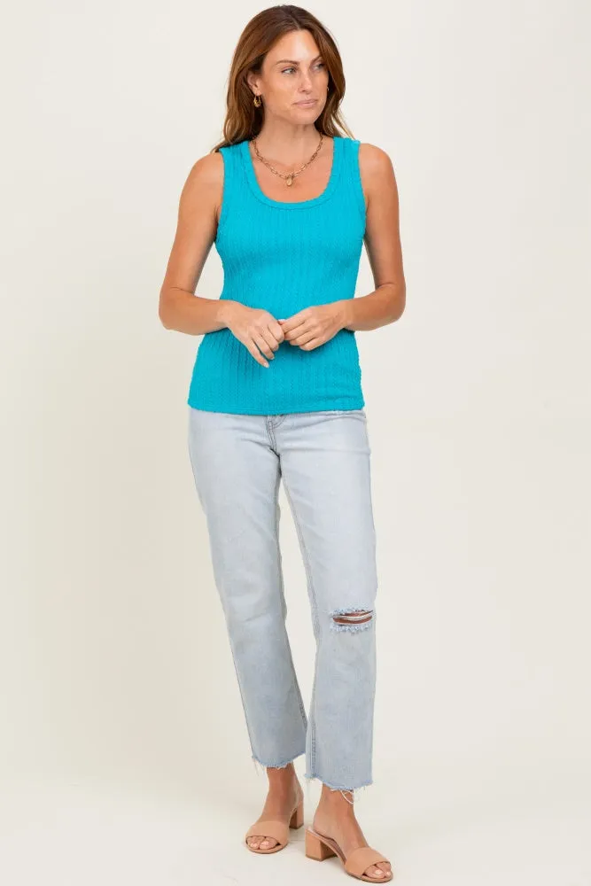 Turquoise Textured Tank Top sold by Pinkblush product image thumbnail 2