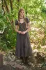 Brown Plaid Puff Sleeve Button Down Maxi Dress sold by Pinkblush
