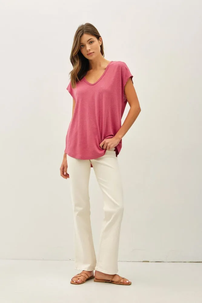 Coral V-Neck Top sold by Pinkblush product image thumbnail 3