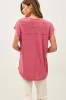 Coral V-Neck Top sold by Pinkblush
