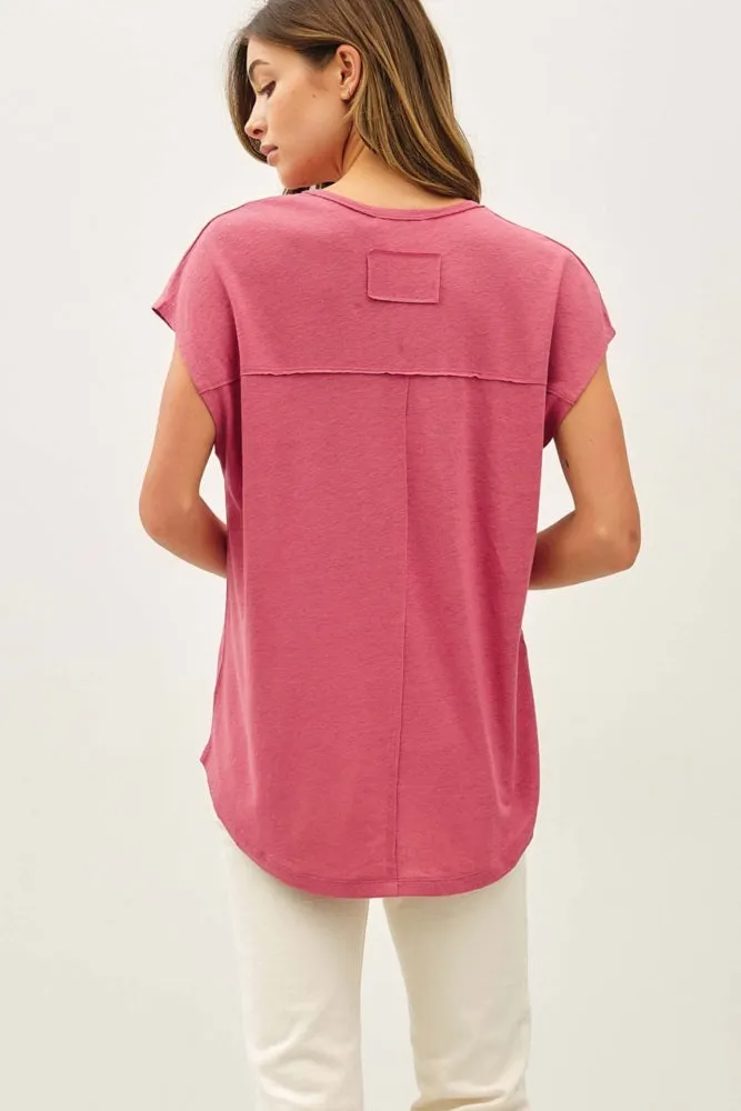 Coral V-Neck Top sold by Pinkblush product image thumbnail 2