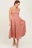 Red Plaid Double Strap Sleeveless Midi Dress sold by Pinkblush