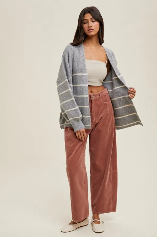Mauve Corduroy Wide Leg Pants sold by Pinkblush