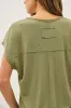 Green V-Neck Top sold by Pinkblush