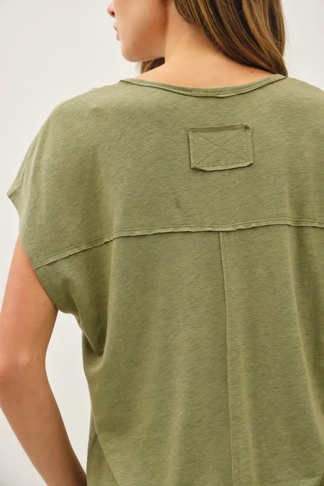 Green V-Neck Top sold by Pinkblush product image thumbnail 4