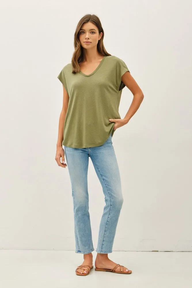Green V-Neck Top sold by Pinkblush product image thumbnail 2