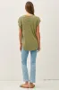 Green V-Neck Top sold by Pinkblush