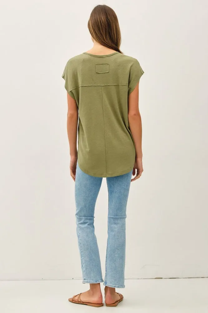 Green V-Neck Top sold by Pinkblush product image thumbnail 3