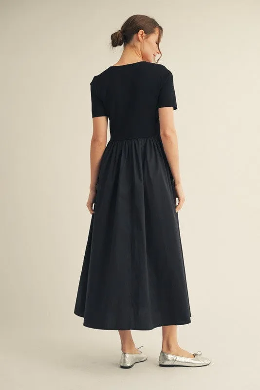 Black Solid Maxi Dress sold by Pinkblush product image thumbnail 3