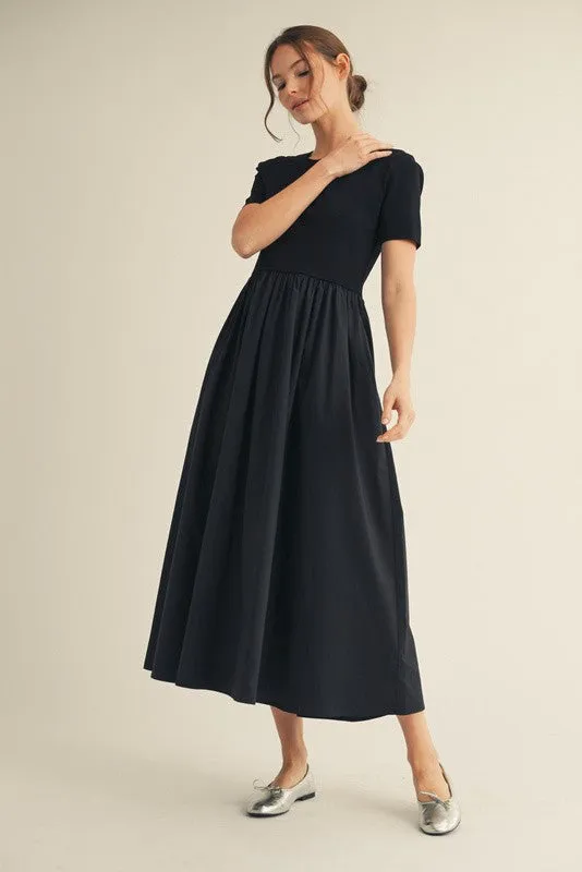Black Solid Maxi Dress sold by Pinkblush