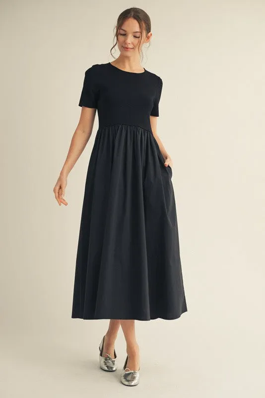 Black Solid Maxi Dress sold by Pinkblush product image thumbnail 2