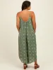 Olive Tile Mosaic Printed Cami Maternity Jumpsuit sold by Pinkblush