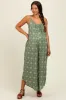 Olive Tile Mosaic Printed Cami Maternity Jumpsuit sold by Pinkblush