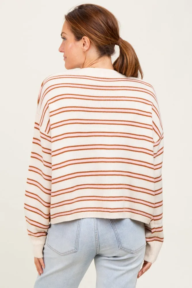 Pink Multicolor Stripe Sweater sold by Pinkblush product image thumbnail 4