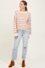 Pink Multicolor Stripe Sweater sold by Pinkblush