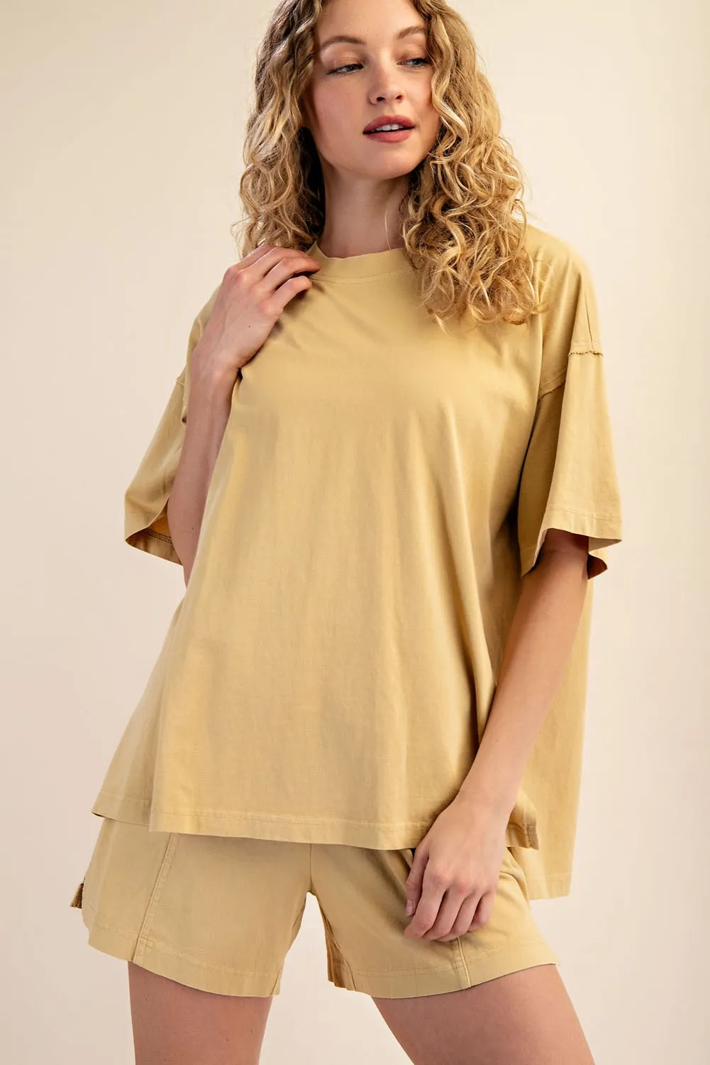 Yellow Washed Oversized Boxy Maternity Tee sold by Pinkblush product image thumbnail 5