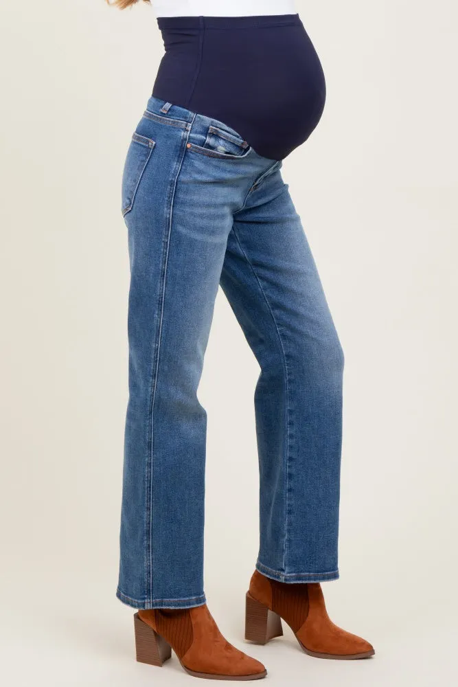 Blue Vintage Wash Ankle Bootcut Maternity Jeans sold by Pinkblush product image thumbnail 4
