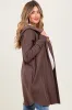 Mocha Hooded Long Maternity Cardigan sold by Pinkblush