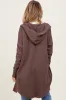 Mocha Hooded Long Maternity Cardigan sold by Pinkblush