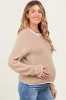 Taupe Contrast Trim Maternity Sweater sold by Pinkblush