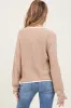 Taupe Contrast Trim Maternity Sweater sold by Pinkblush