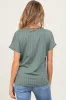 Olive Ribbed Relaxed Maternity Tee sold by Pinkblush