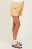 Yellow Hidden Drawstring Maternity Shorts sold by Pinkblush
