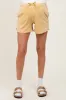 Yellow Hidden Drawstring Maternity Shorts sold by Pinkblush