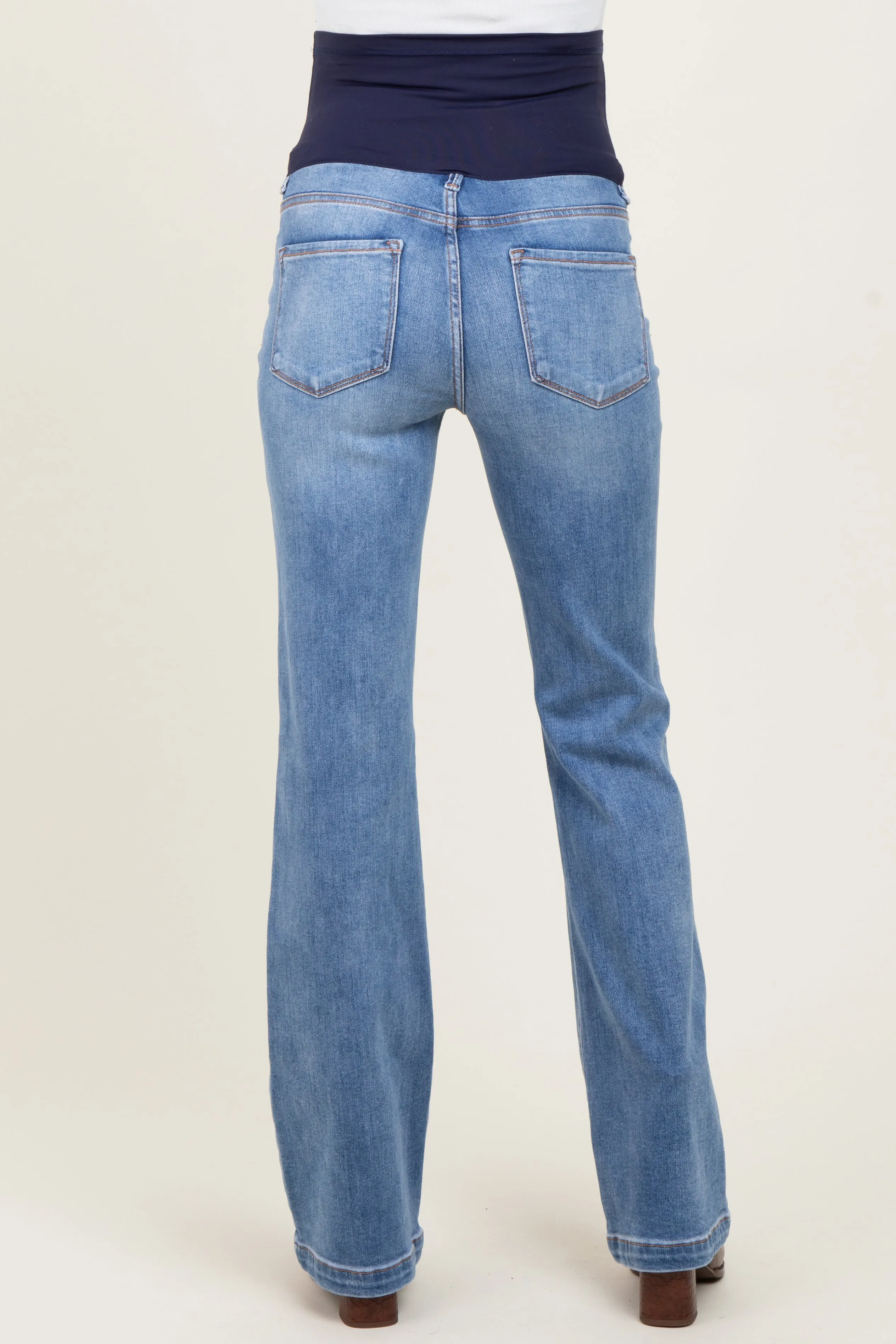 Blue Vintage Wash Bootcut Maternity Jeans sold by Pinkblush product image thumbnail 5