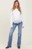 Blue Vintage Wash Bootcut Maternity Jeans sold by Pinkblush
