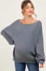 Charcoal Balloon Sleeve Boat Neck Knit Maternity Sweater sold by Pinkblush