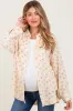 Cream Floral Cotton Gauze Oversized Button-Down Maternity Shirt sold by Pinkblush