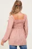 Mauve Printed Smocked Maternity Tunic Top sold by Pinkblush