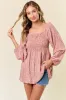 Mauve Printed Smocked Maternity Tunic Top sold by Pinkblush