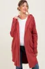 Rust Hooded Long Maternity Cardigan sold by Pinkblush