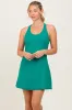 Jade Green Tennis Racerback Maternity Romper Dress sold by Pinkblush