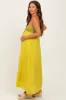 Lime Crochet Contrast Beaded Halter Neck Maternity Maxi Dress sold by Pinkblush