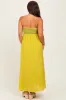 Lime Crochet Contrast Beaded Halter Neck Maternity Maxi Dress sold by Pinkblush