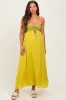 Lime Crochet Contrast Beaded Halter Neck Maternity Maxi Dress sold by Pinkblush