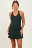 Dark Forest Green Tennis Racerback Maternity Romper Dress sold by Pinkblush