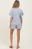 Heather Grey Textured Knit Dolman Sleeve Top Shorts Maternity Set sold by Pinkblush