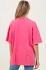 Fuchsia Washed Oversized Boxy Maternity Tee sold by Pinkblush