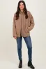 Mocha Quilted Oversized Jacket sold by Pinkblush