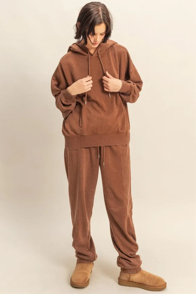 Camel Drop Shoulder Long Sleeve Oversized Hoodie sold by Pinkblush product image thumbnail 4