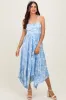 Blue Floral Woven Pleat Skirt Maternity Maxi Dress sold by Pinkblush