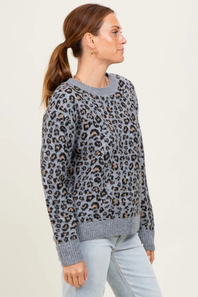 Grey Animal Print Sweater sold by Pinkblush product image thumbnail 3