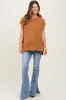 Camel Oversized Side Button Maternity Sweater Vest sold by Pinkblush