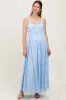 Light Blue Sweetheart Neckline Open Back Maternity Maxi Dress sold by Pinkblush