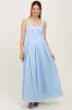 Light Blue Sweetheart Neckline Open Back Maternity Maxi Dress sold by Pinkblush
